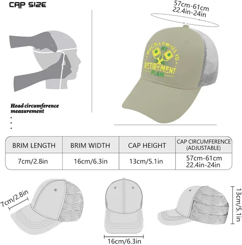Vista 4 de Baseball Caps Pickleball is Retire Ment Plan Baseball Cap, Vintage Caps for Men