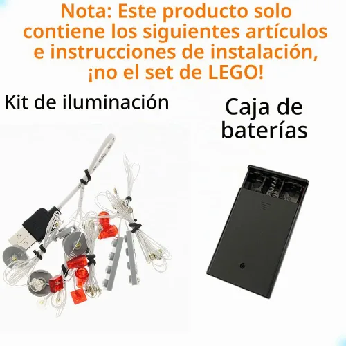 Vista 3 de GEAMENT Kit de luz LED compatible con Lego 10274 Ghostbusters ECTO-1 (Ver.2020) - Juego de iluminación para modelo de construcción de creadores