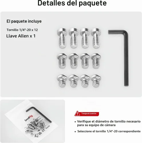 Vista 3 de SMALLRIG - Juego de destornillador y tornillos