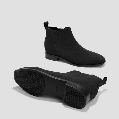 Vista 6 de VIVAIA Ryan - Botas Chelsea sin cordones para mujer, botas de tobillo con punta cuadrada, repelentes al agua, cómodas botas de tacón bajo para uso