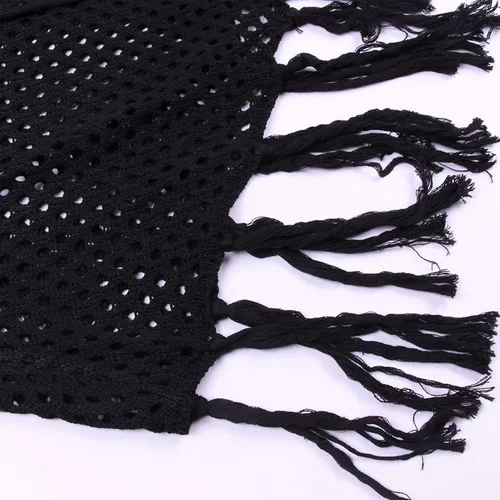 Vista 5 de Vssjavun Traje de baño de 2 piezas para mujer con diseño de ganchillo, para playa, traje de baño de red