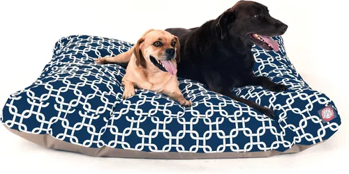 Vista 30 de Majestic Pet Cama para perro de espuma viscoelástica triturada, pequeña con funda extraíble lavable, cama ortopédica rectangular para perros, cama