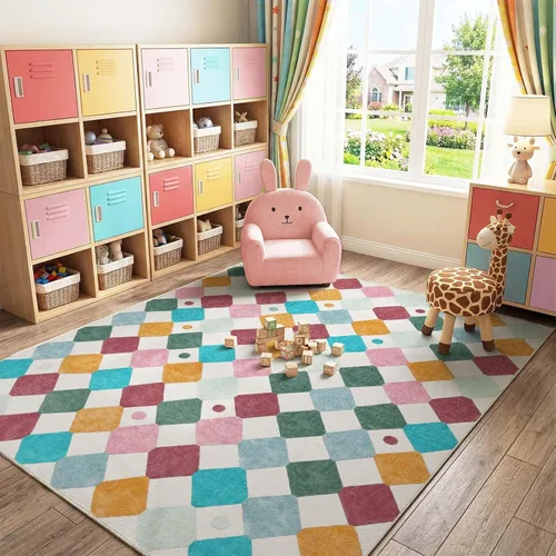 Vista 17 de jinchan Alfombra a rayas de 2 x 3 para entrada, alfombra de cocina, tapete pequeño, antideslizante, ligero, de bajo perfil, decoración para entrada