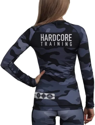 Vista 9 de Hardcore Training Camiseta de compresión de manga larga para mujer, capa base de compresión, ajustada, yoga, correr, gimnasio, entrenamiento