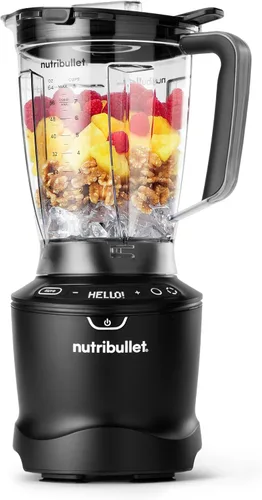 Vista 6 de NutriBullet SmartSense - licuadora de tamaño completo de 5 velocidades, 1400 vatios - Gris metalizado Metal (Gun Metal)