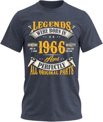 Vista 51 de Camiseta de cumpleaños para hombre, leyendas nacieron en 19XX, camiseta Negro