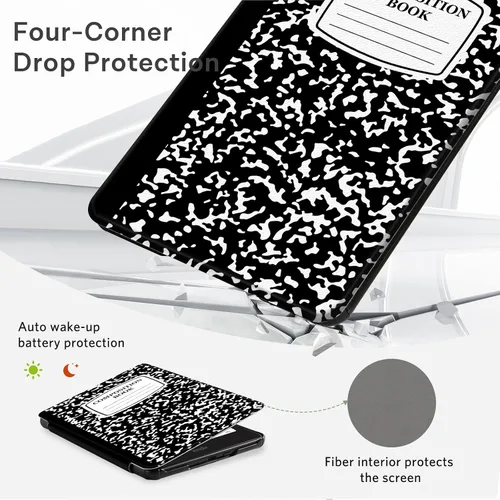 Vista 6 de CoBak Funda con cubierta magnética plegable para Kindle Paperwhite de 7 pulgadas de 12ª generación 2024 y Kindle Colorsoft - para PopSockets Grip