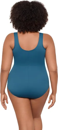 Vista 3 de Miraclesuit Traje de baño de una pieza para mujer, talla grande, diseño de punto de pin, Oceanus