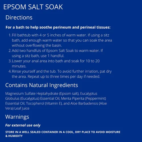 Vista 4 de Doctor Butler's Epsom Salt Soak – Sales de baño para alivio de hemorroides para hombres y mujeres, calma y proporciona alivio natural asociado