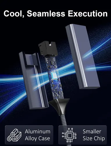 Vista 7 de Adaptador USB C a Ethernet de 2.5 Gbps, 2 en 1 USB 3.0 y adaptador de red USB-C a RJ45, convertidor LAN Gigabit de 2500 Mbps con carcasa