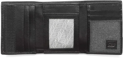 Vista 2 de Skechers Men's Passcase RFID Leather Wallet with Flip Pocket