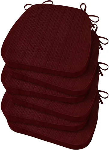 Vista 10 de Basic Beyond Cojines para sillas de comedor, 4 unidades, cojines para sillas de cocina en forma de D con lazos, juego de 4, cojines de asiento