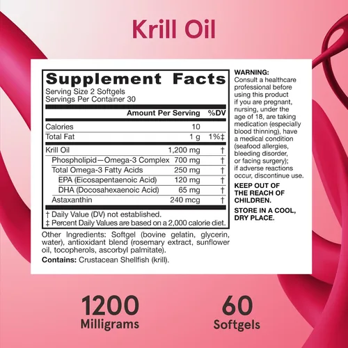 Vista 6 de Aceite de krill de Jarrow Formulas , NKO60, 1, 1