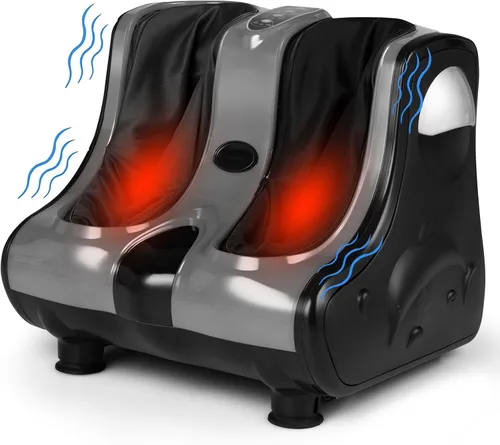 Vista 10 de ARLIME Masajeador de pies y pantorrillas con calor, máquina eléctrica Shiatsu, vibración de amasamiento profundo, masajeadores de compresión