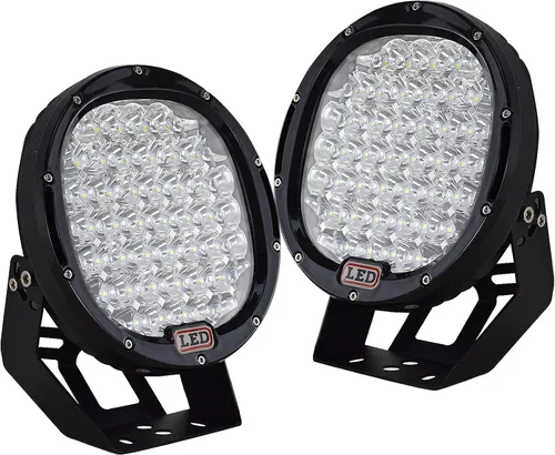Vista 10 de Willpower 2 piezas 7 pulgadas 51 W negro punto haz redondo LED trabajo barra de luz DC 9-30 V para camión coche ATV SUV 4X4 Jeep camión lámpara