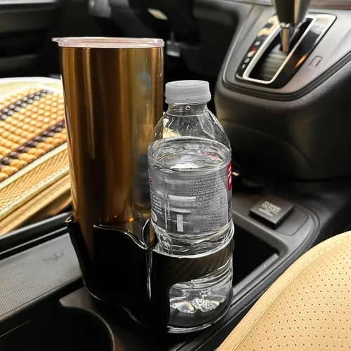 Vista 7 de Portavasos doble para automóvil, inserto de taza extra 2 en 1 con base expandible, adaptador extensor multifuncional con boca elástica de apertura