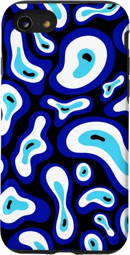 Vista 18 de Malvado de ojo turco Groovy Swirl patrón Good Vibes teléfono caso para iPhone 17