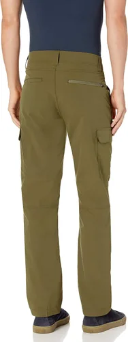 Vista 2 de Tienda Essentials Pantalones ligeros para hombre, de ajuste recto, resistentes, elásticos, para exteriores