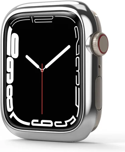 Vista 12 de Ringke Estilo de bisel [elegante marco de acero inoxidable] compatible con Apple Watch Series 9, 8, 7 (1.772 pulgadas), protector antiarañazos, Gris