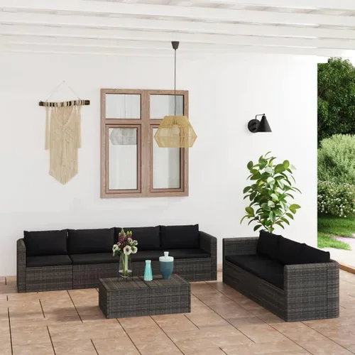 Vista 10 de Juego de sala de patio de 9 piezas con cojines, sofá casual, muebles de conversación, muebles de piscina al aire libre, utilizado en sala de estar