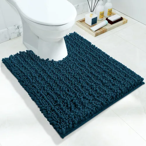 Vista 88 de Yimobra Alfombras de Baño Antideslizantes Lavables - Alfombra de Baño de Chenilla Ultra Suave Absorbente, Alfombra Peluda de Secado Rápido para Negro