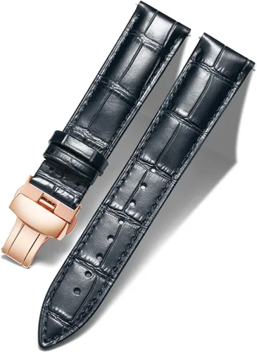Vista 18 de BINLUN Leather Watch Strap, Quick Release Genuine Leather Replacement Watch Band with Butterfly Deployment Buckle for Men and Women, 12mm-24mm