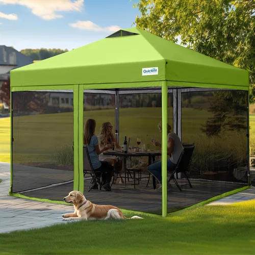 Vista 11 de Toldo desplegable Quictent Ez con pantalla de malla para carpa, con laterales de malla