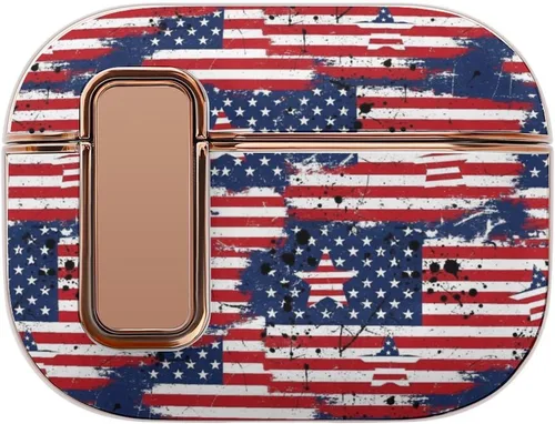 Vista 16 de Funda de plástico compatible con Airpods Pro 2, hongos de puntos rojos, piel protectora con bloqueo