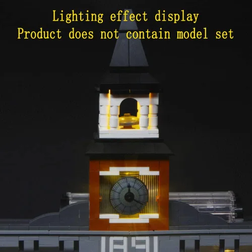 Vista 6 de GEAMENT Kit de luces LED compatible con Lego Town Hall - para Creator 10224 (juego de modelos no incluido)