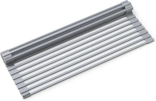 Vista 15 de Kraus Multiusos Escurreplatos Enrollable para Fregadero con Colador y Esterilla en Aqua, KRM-11AQ