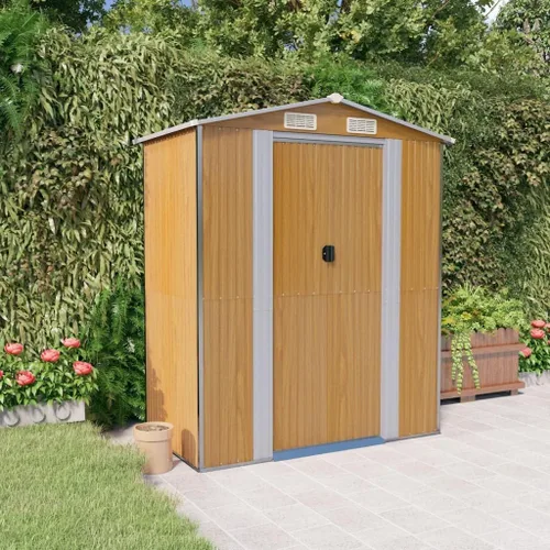 Vista 2 de vidaXL Cobertizo de almacenamiento, cobertizo de jardín para herramientas y muebles, cobertizo de almacenamiento al aire libre para patio trasero