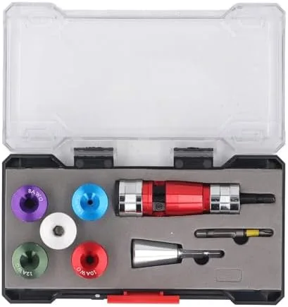 Vista 9 de Sonew Juego de herramientas de pelacables de taladro eléctrico para cables duros sólidos 6, 8, 10, 12, 14 AWG