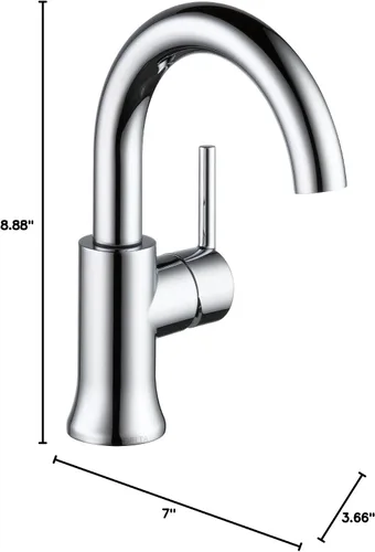 Vista 2 de Delta Faucet 559HA-GPM-DST - Grifo de lavabo de una sola manija, cromado
