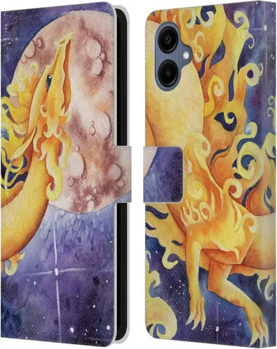 Vista 12 de Head Case Designs Officially Licensed Carla Morrow Galactic Entrancement Dragons Leather Wallet Case Compatible with Samsung Galaxy A07 4G