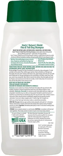 Vista 2 de Hartz Nature's Shield - Champú para perros Flea & Tick Protección botánica maximizada y prevención con aceites de canela, citronela y romero, 14