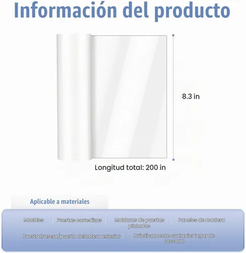 Vista 6 de Protector de arañazos de puerta contra arañazos de perros, 200 x 8.3 pulgadas, protector de arañazos para puerta de perro, cinta disuasoria ultra