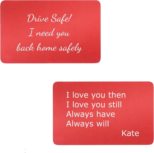 Vista 69 de Tarjeta personalizada con foto y/o texto grabado cartera Love Insert Card