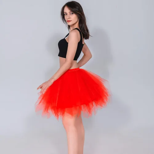 Vista 7 de Falda tutú para mujer de los años 50 para adultos, faldas de ballet vintage para baile de burbujas para disfraces de fiesta de cosplay