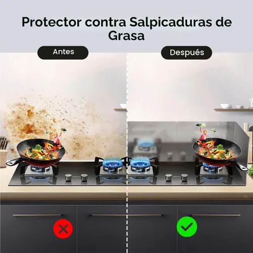 Vista 5 de Protector contra salpicaduras de grasa de 4 caras, 15.7" X 15.7