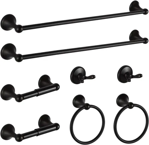 Vista 8 de BGL Juego de Herrajes de Baño de Níquel Cepillado Ajustables Expandibles Barras para Toallas de Baño Juego de Accesorios de Baño Toalleros 8 Piezas