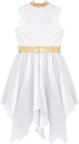 Vista 6 de Vestido de baile lírico para niñas y niñas, disfraz de celebración litúrgica, bata de iglesia