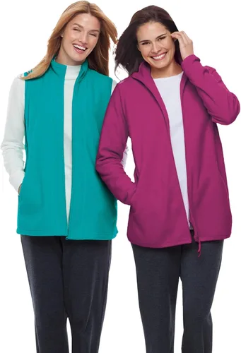 Vista 6 de Woman Within - Chaleco de forro polar con zíper frontal, para mujer, talla extra grande
