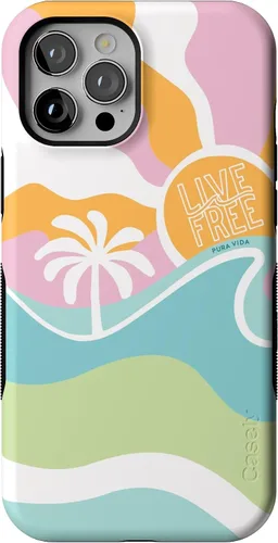 Vista 91 de Casely Funda para iPhone 12 Pro Max Always Vibing Retro Diseño protector audaz Diseño compatible con MagSafe