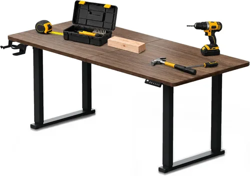 Vista 10 de 63" Dual-Motor Electric Height Adjustable Workbench Negro