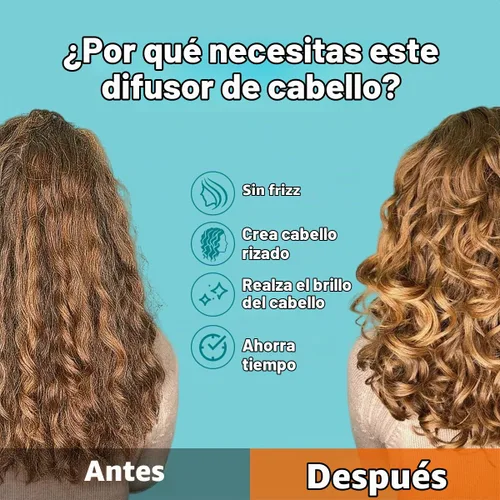 Vista 2 de KAHEM Difusor de pelo universal, ajustable de 1.77 a 2.76 pulgadas, accesorio difusor de secador de pelo para cabello rizado sin encrespamiento