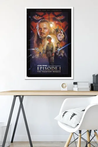 Vista 6 de Trends International Star Wars: The Phantom Menace - Póster de pared de una hoja (sin bloque de facturación), 34 pulgadas de largo x 22.4 pulgadas