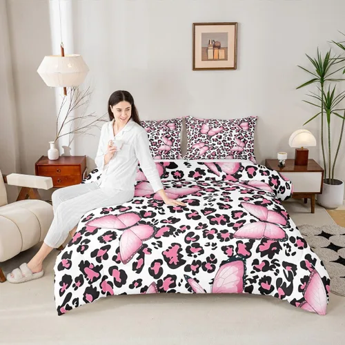 Vista 11 de Juego de ropa de cama Happy Camping de Homewish, tamaño individual, con diseño de osos cazadores y pinos, para niños, hombres, adultos, decoración