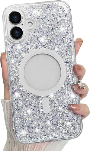 Vista 89 de Bonoma - Funda para iPhone 17 Pro Max 2025 con cristales brillantes, purpurina brillante