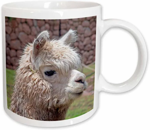 Vista 9 de 3dRose Taza de café, tamaño - 11oz - Perú. Alpaca Wildlife, Awana Kancha, Valle de Urubamba - SA17 KWI0128 - Kymri Wilt Wildlife - divertido regalo