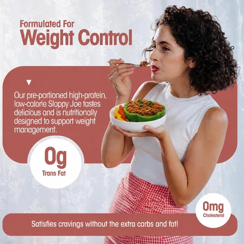 Vista 6 de WonderSlim Comida de Proteína, Mezcla de Sloppy Joe, 12g de Proteína, Sin Gluten (7 unidades)
